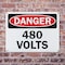 Signmission 480 Volts Danger Sign, Plastic, 10in W x 7in L, 2PK OS-2PACK-DS-P-710-L-19262 - alternate 8